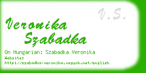 veronika szabadka business card